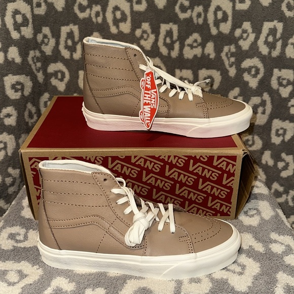 Vans Sk8-Hi Tapered Sneakers in 😍 Soft Leather 😍 Brown/Marshmallow 😍 New 🆕 - Picture 14 of 17